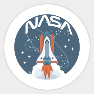 NASA retro shuttle design Sticker